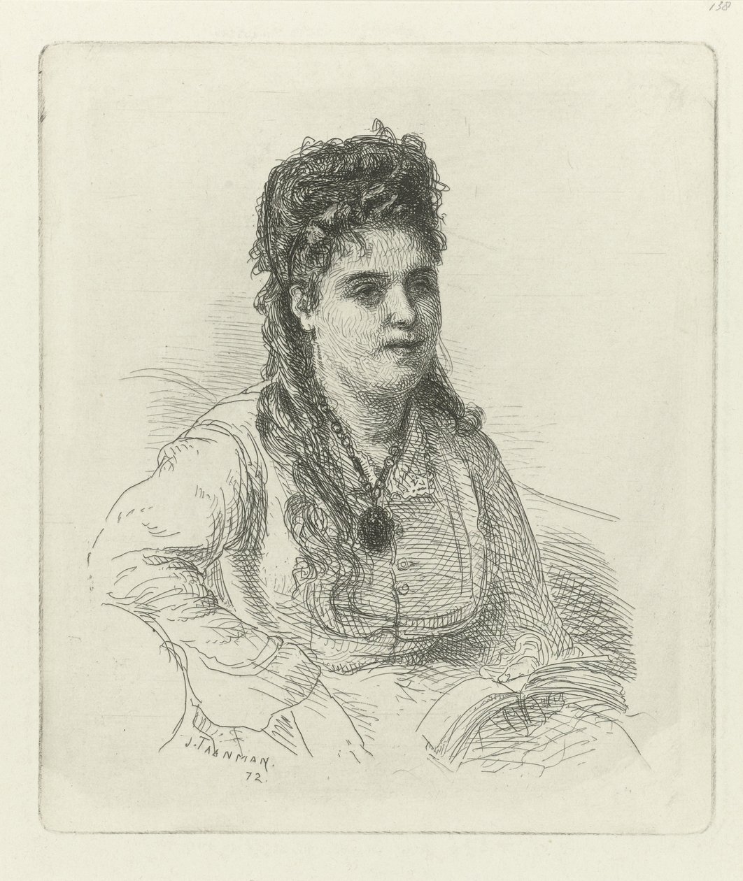 Mujer joven con medallón de Jacob Taanman