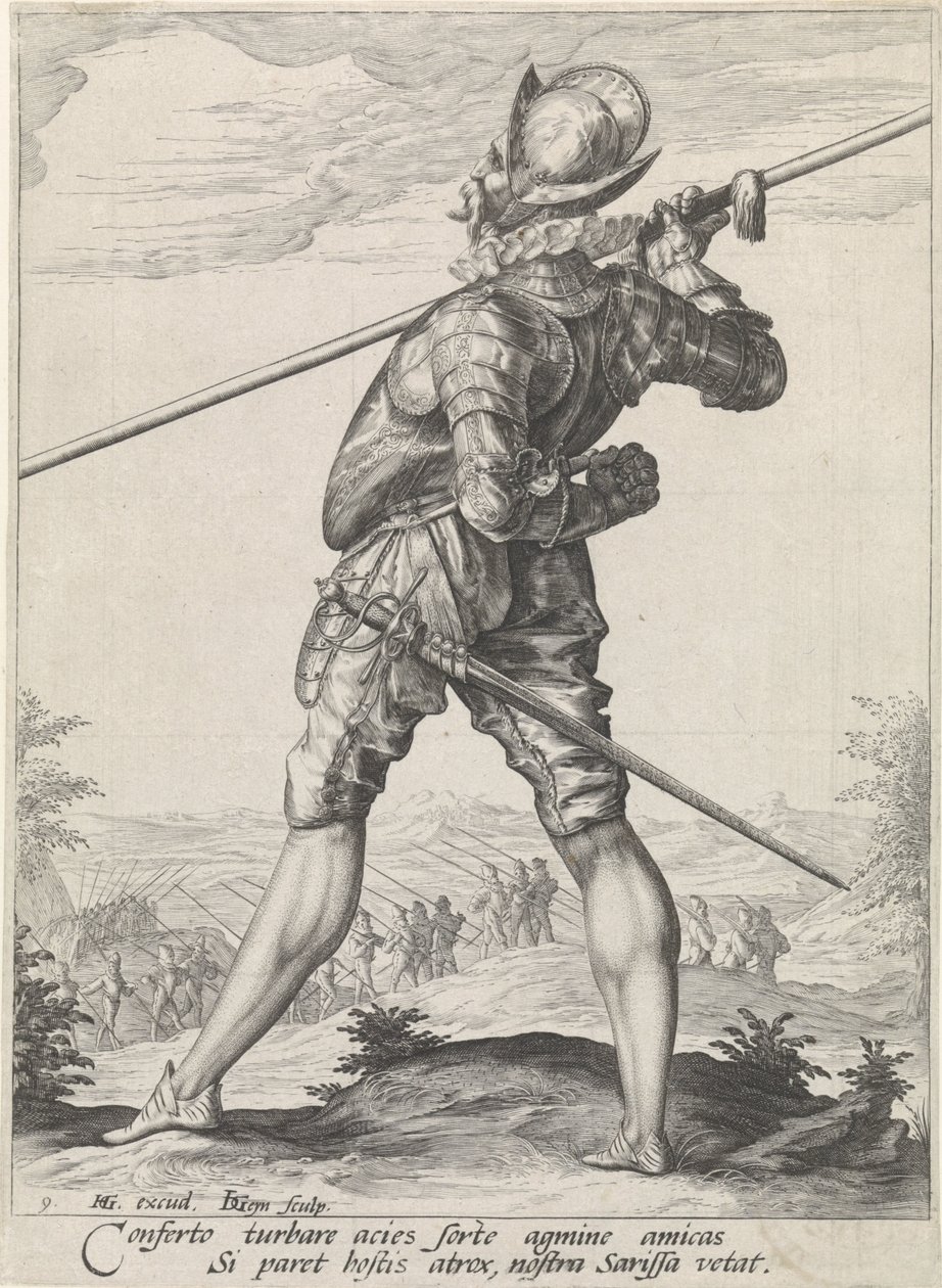 Pieker Oficiales y soldados (título de la serie) de Jacob de Gheyn (II)