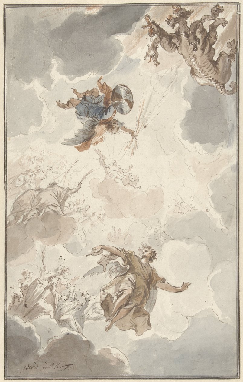 El Arcángel Miguel vence al dragón de Jacob de Wit