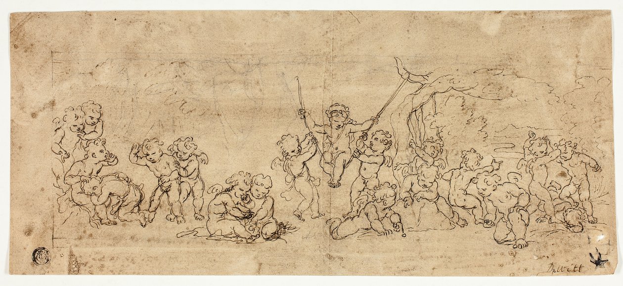 Putti jugando de Jacob de Wit