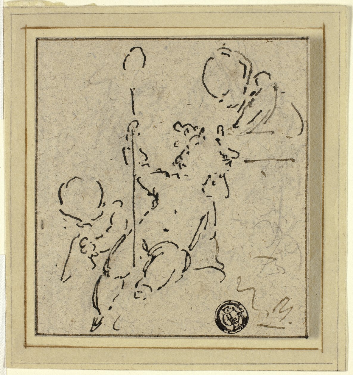 Tres putti de Jacob de Wit