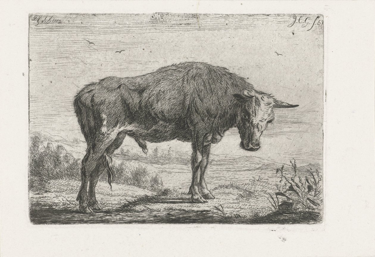 toro de pie de Jacobus Cornelis Gaal