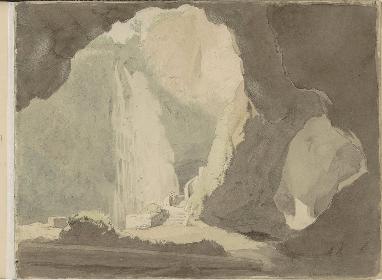 Cascada en Tivoli de Jacobus Everhardus Josephus van den Berg
