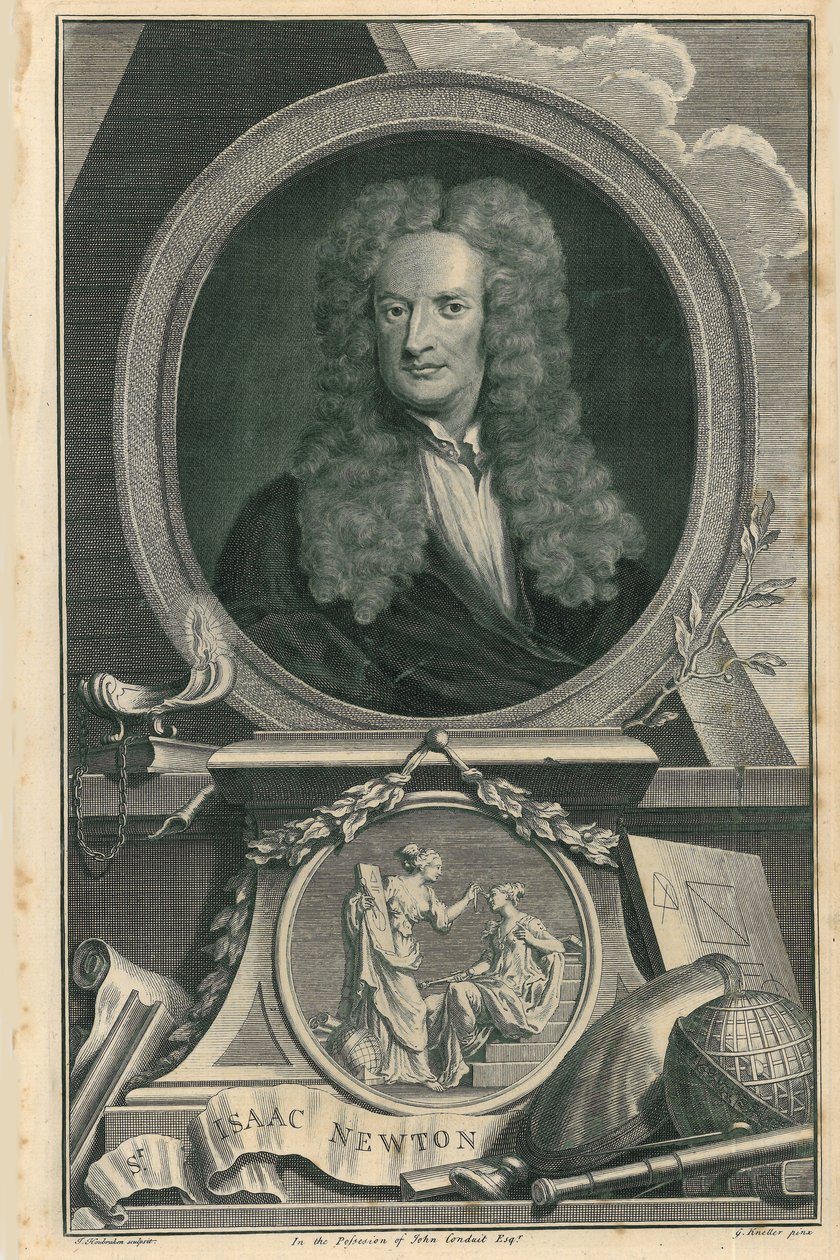 Sir Isaac Newton de Jacobus Houbracken