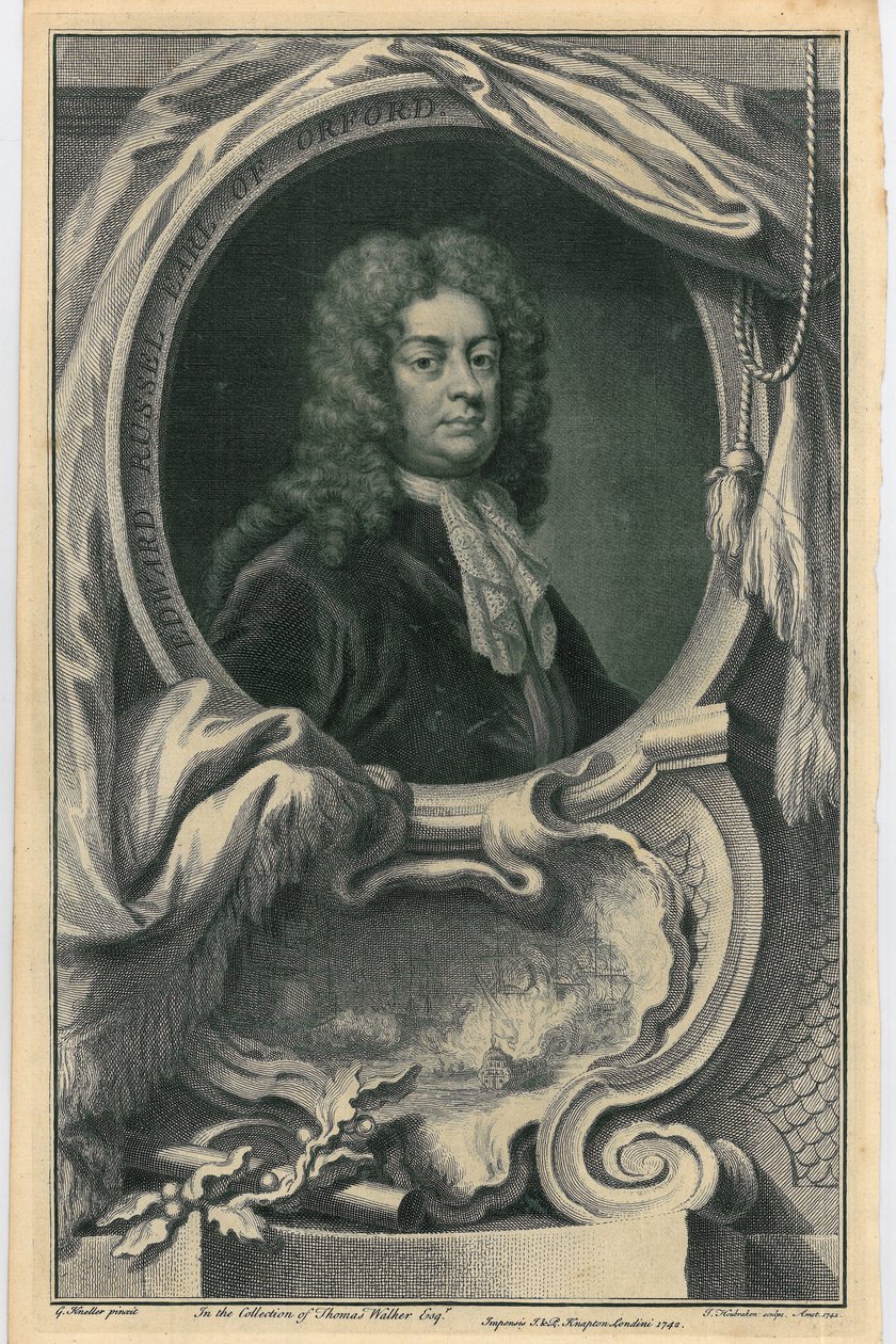 Edward Russell, Conde de Orford, c.1742 de Jacobus Houbraken