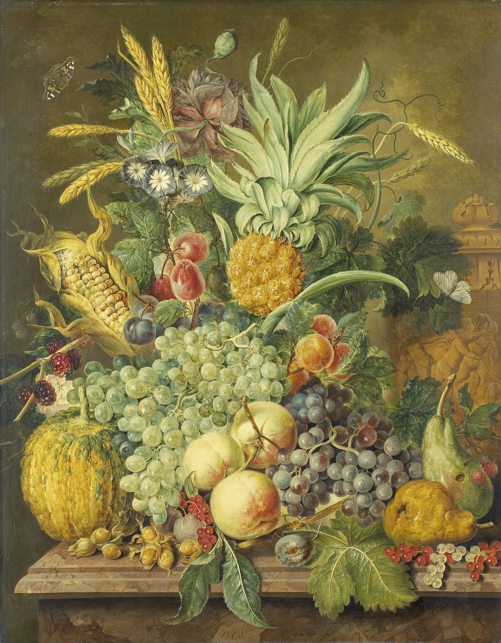 Bodegón con fruta de Jacobus Linthorst