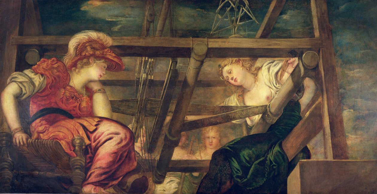 Atenea y Aracne, c.1475-85 de Jacopo Robusti Tintoretto
