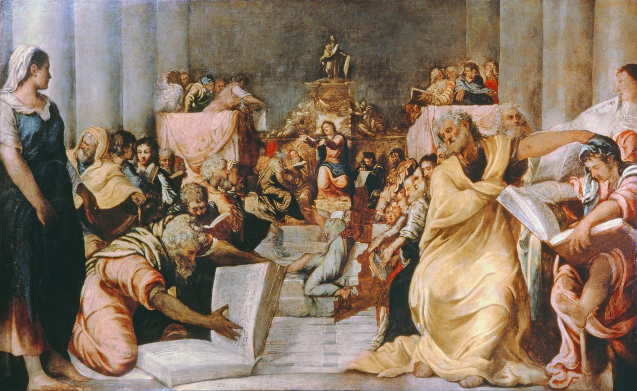 Cristo entre los doctores, principios de 1540 de Jacopo Robusti Tintoretto