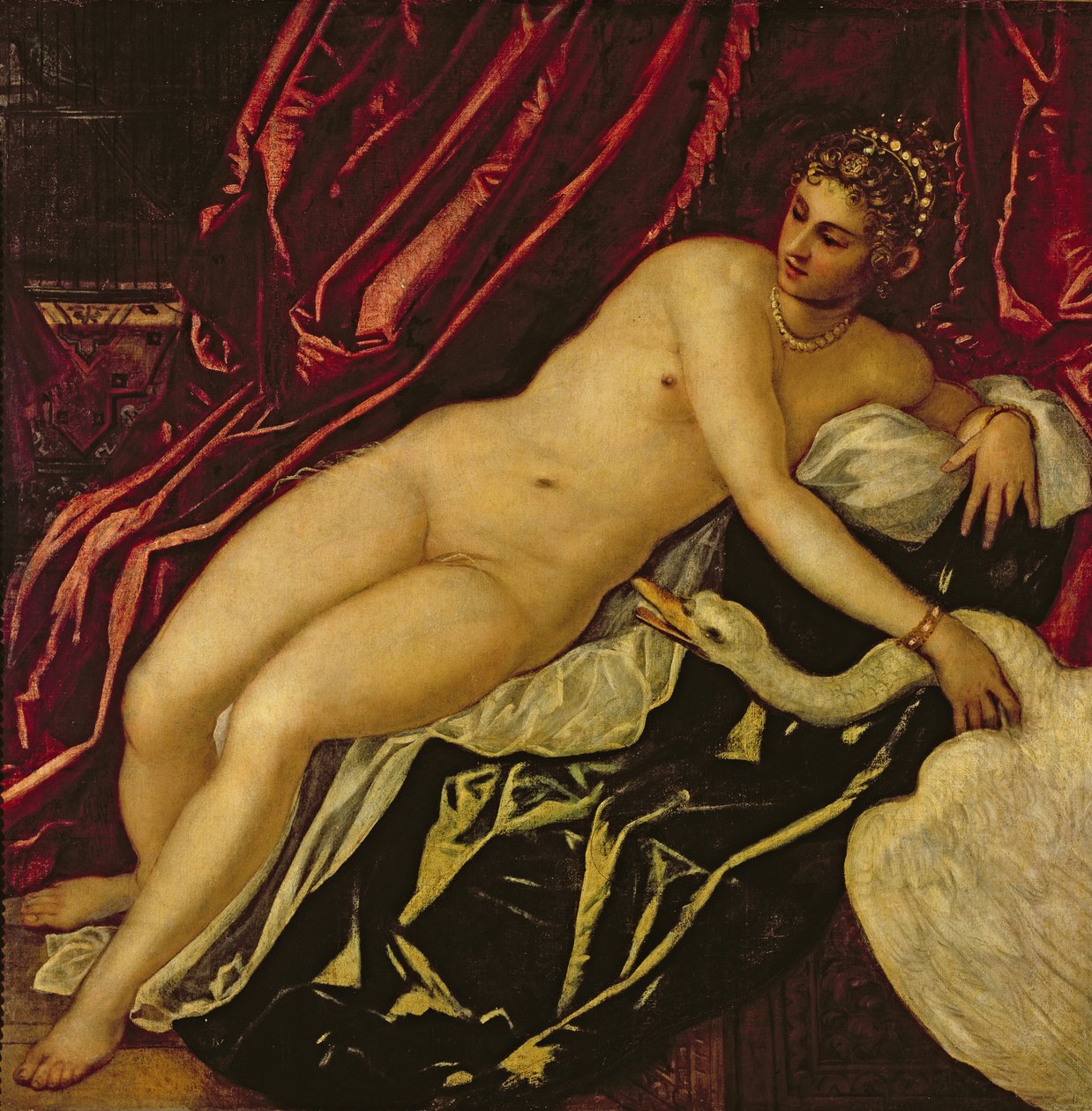 Leda y el cisne, c.1545-47 (detalle) de Jacopo Robusti Tintoretto