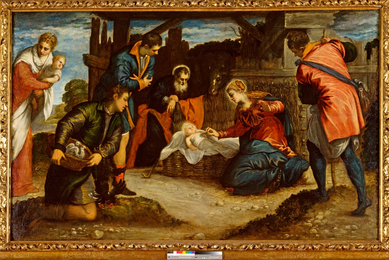 La Adoración de los Pastores, 1540s de Jacopo Robusti Tintoretto