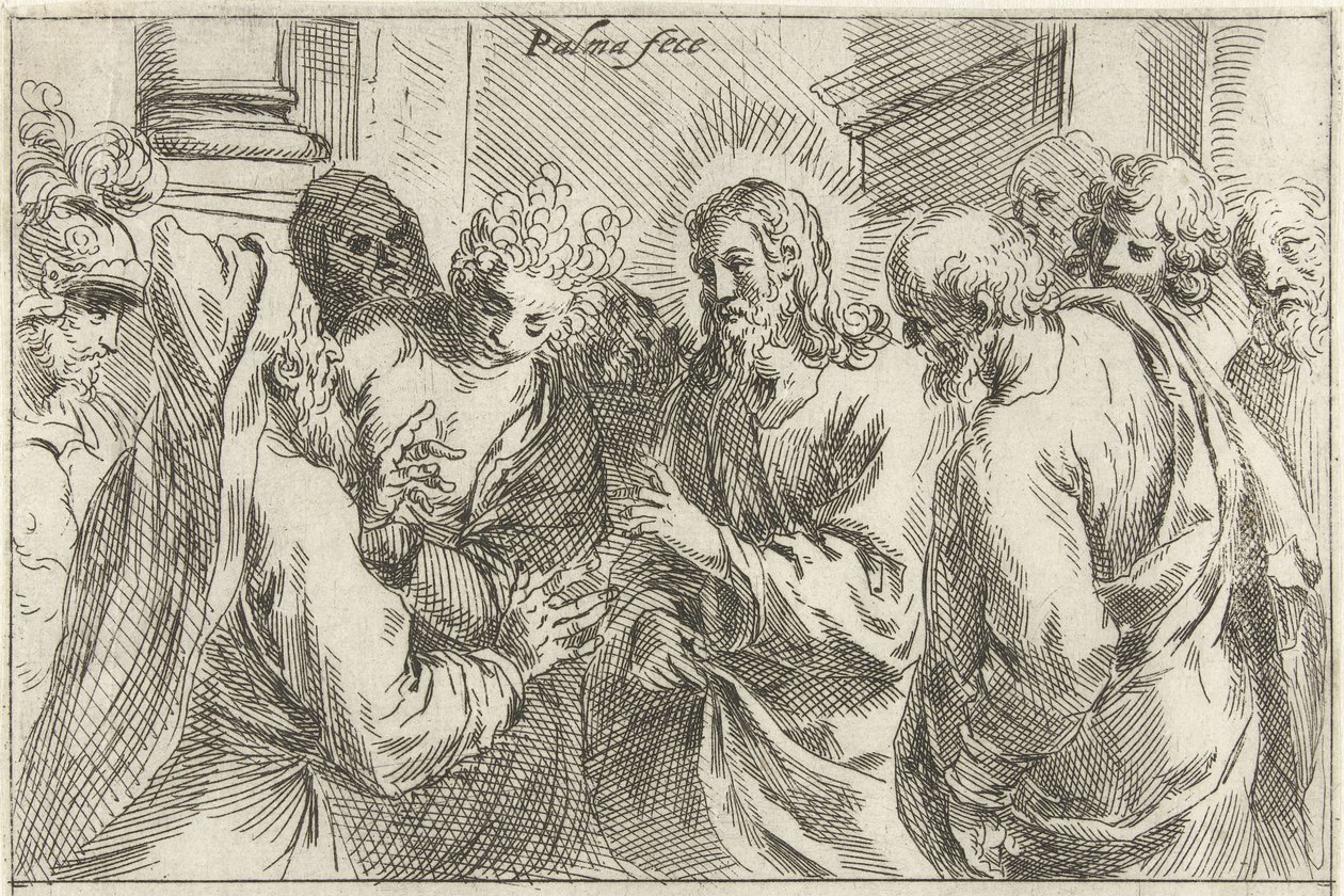 Cristo y la adúltera de Jacopo Palma (il Giovane)