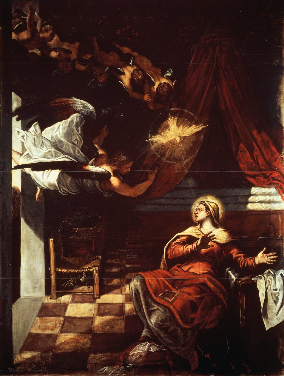 Anunciación de Jacopo Robusti Tintoretto