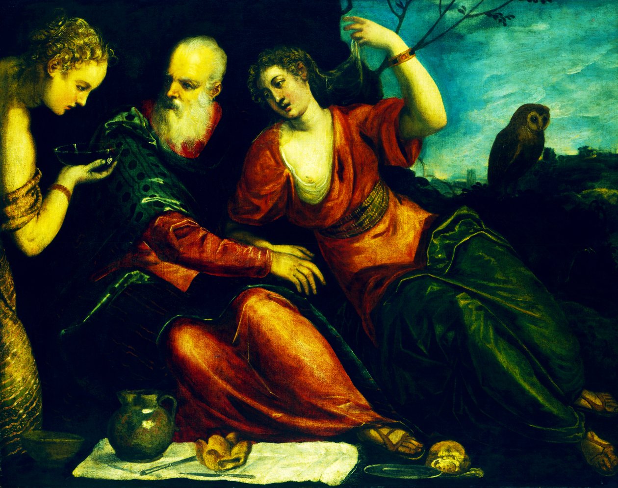 Lot y sus Hijas de Jacopo Robusti Tintoretto