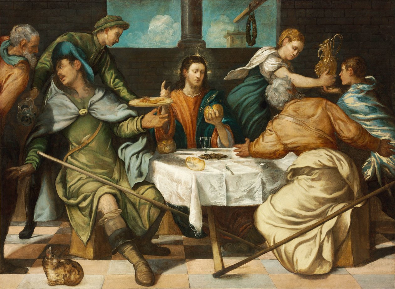 La cena en Emaús de Jacopo Robusti Tintoretto