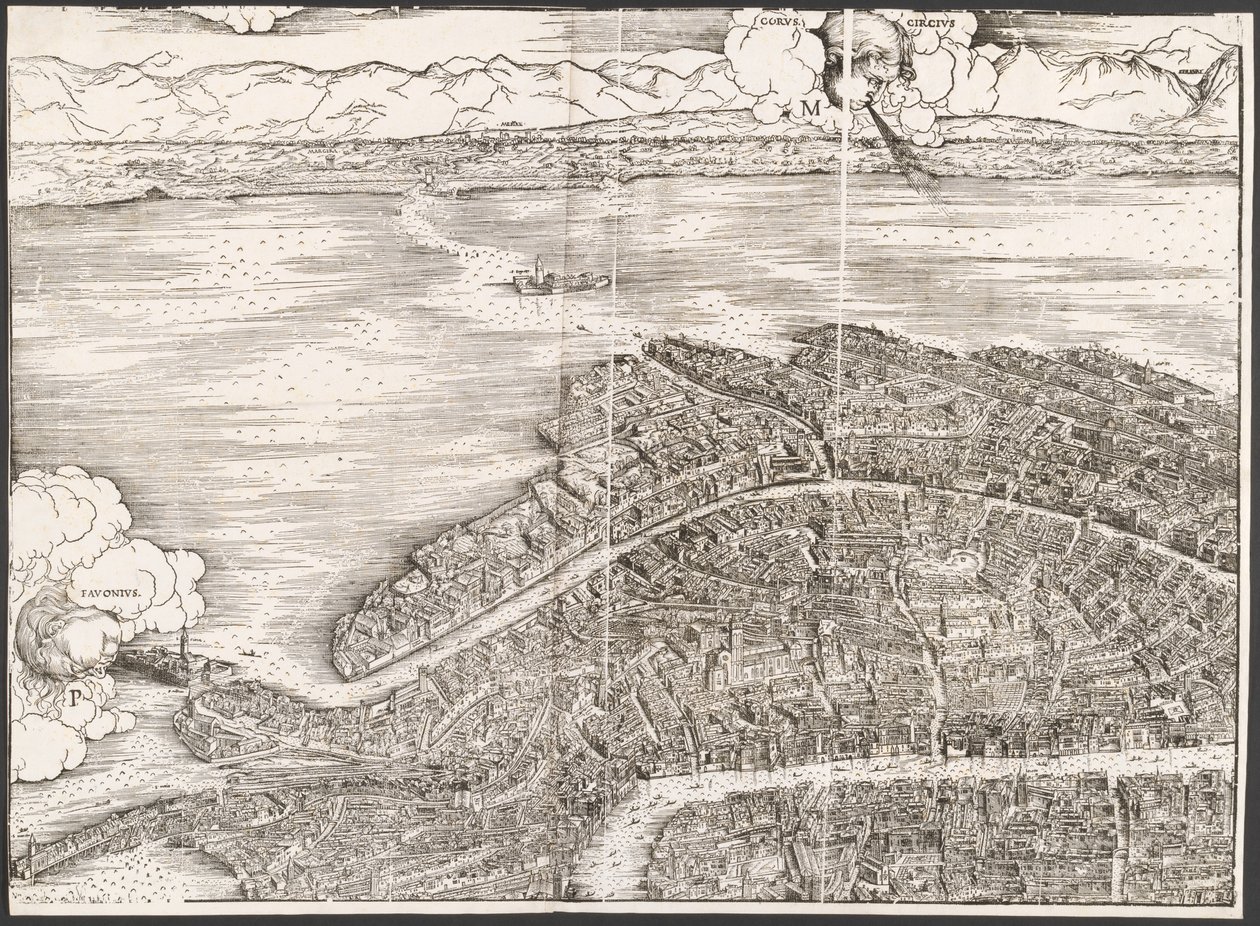 Vista de Venecia [bloque superior izquierdo] de Jacopo de