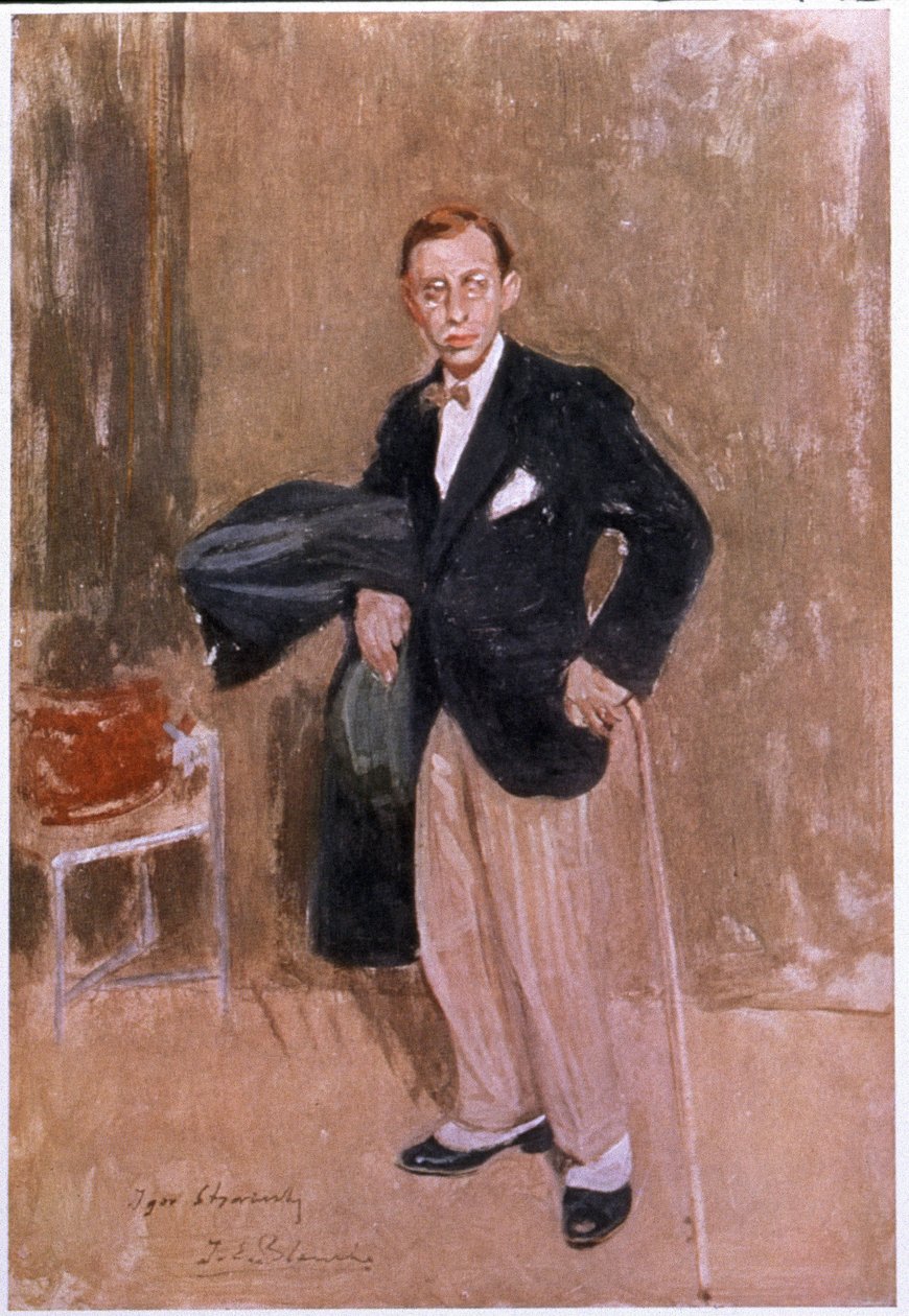 Igor Stravinsky, c.1916 de Jacques Emile Blanche
