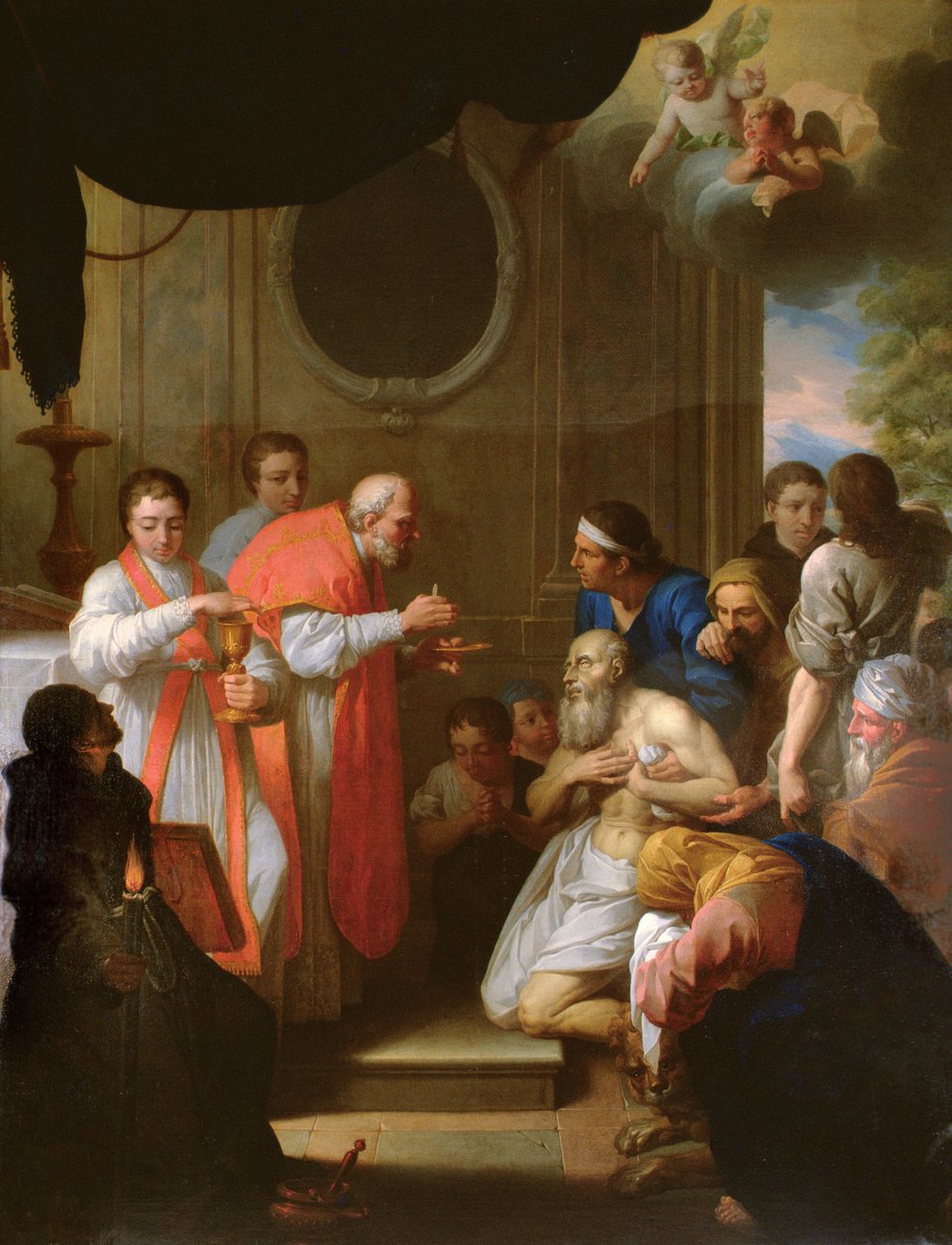 San Roque curando a los apestados de Jacques Gamelin