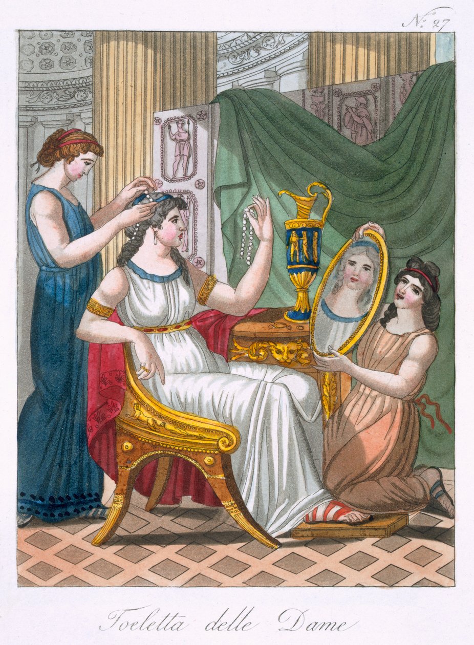 El tocador de una dama, ilustración de 