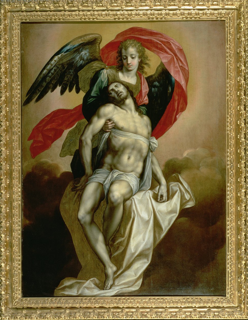 El Cristo muerto sostenido por un ángel de Jacques de Backer