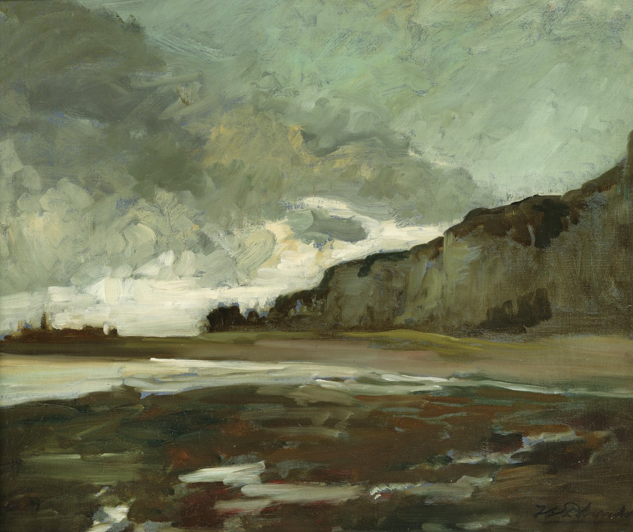 Los acantilados en Dieppe de Jacques Emile Blanche