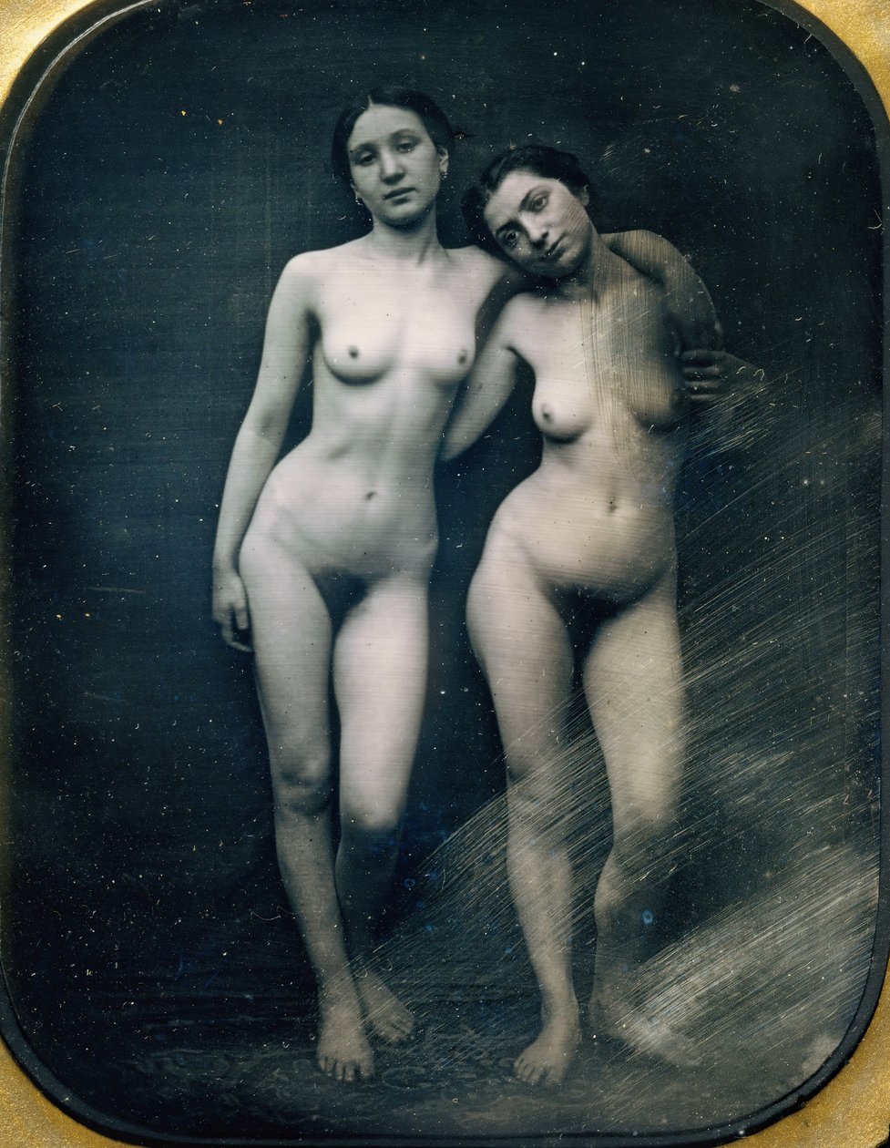 [Dos desnudos femeninos de pie], ca. 1850