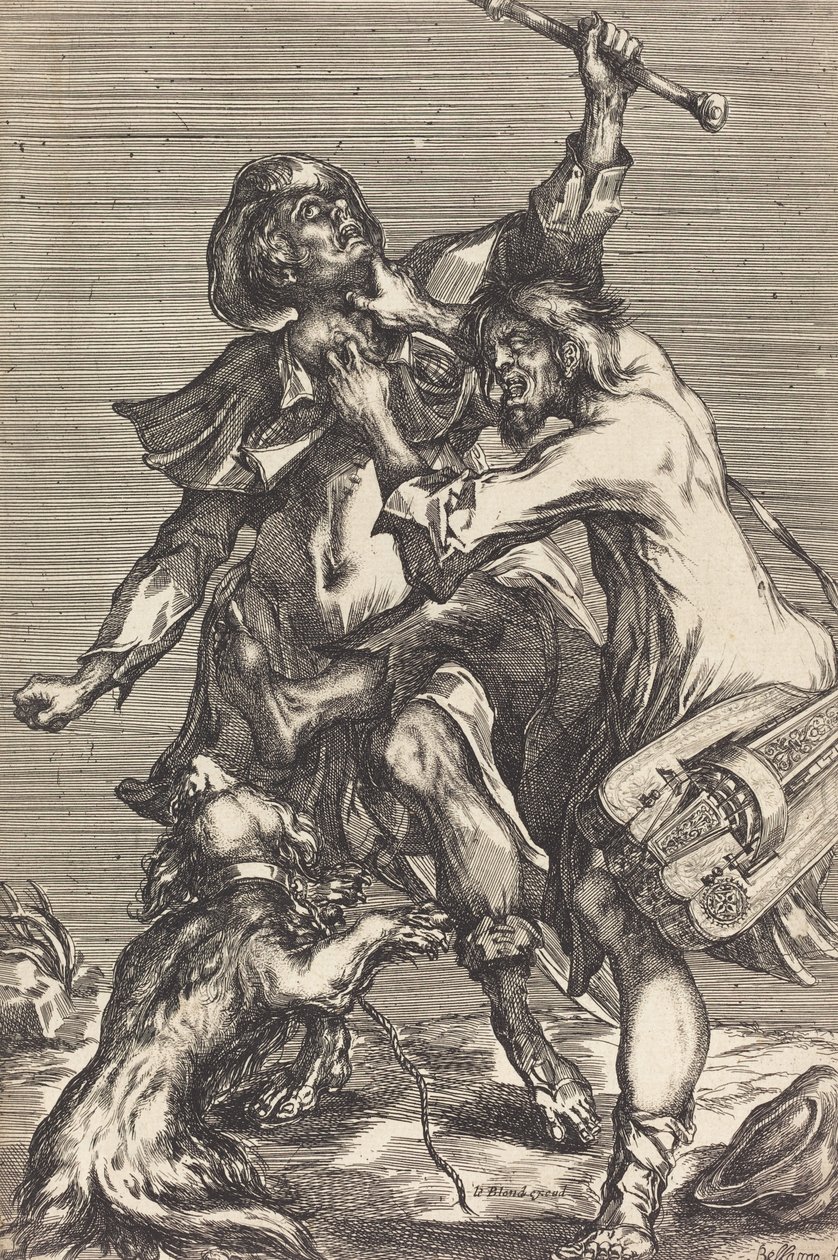 Mendigos peleando de Jacques Bellange