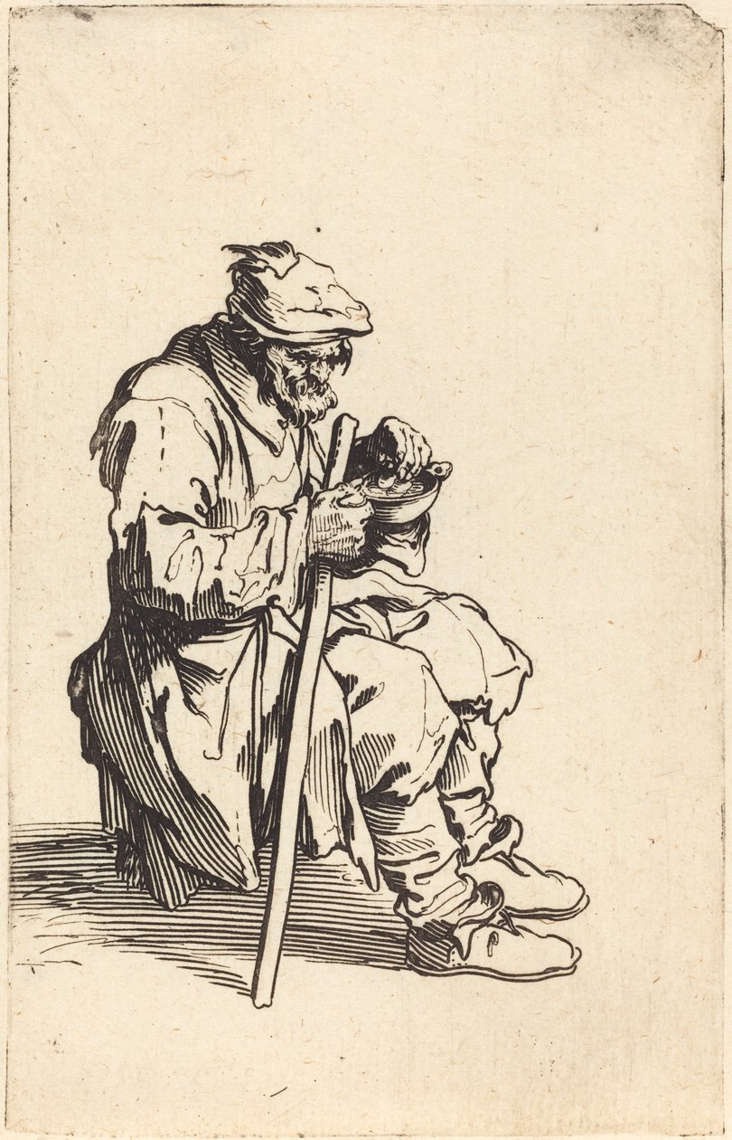 Mendigo Comiendo de Jacques Callot