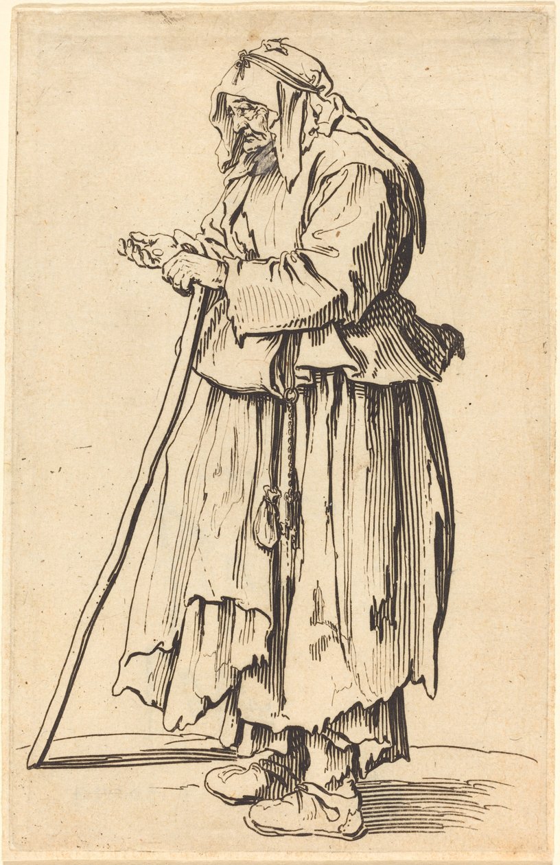 Mendiga Recibiendo Caridad de Jacques Callot