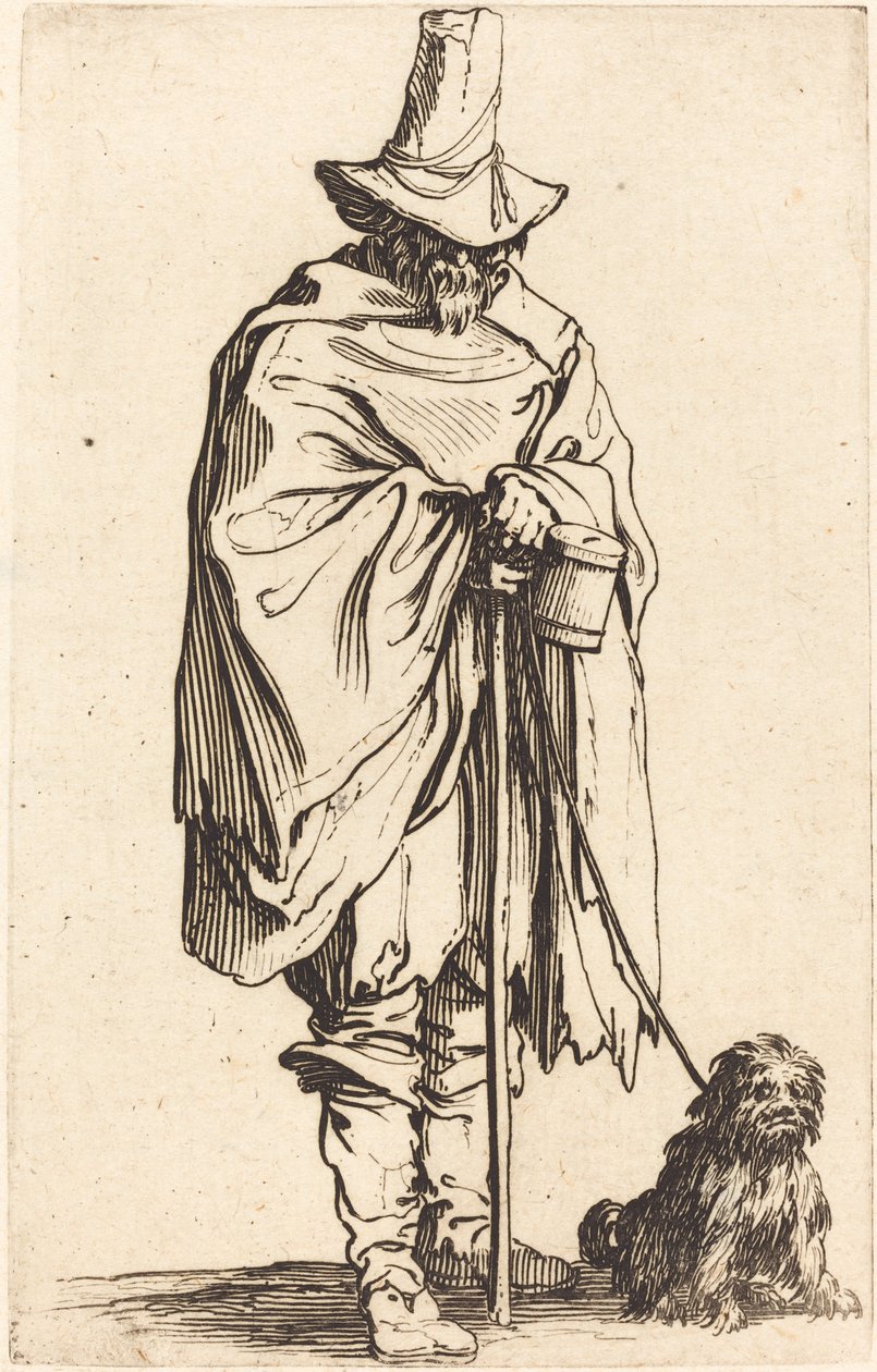 Mendigo con perro de Jacques Callot