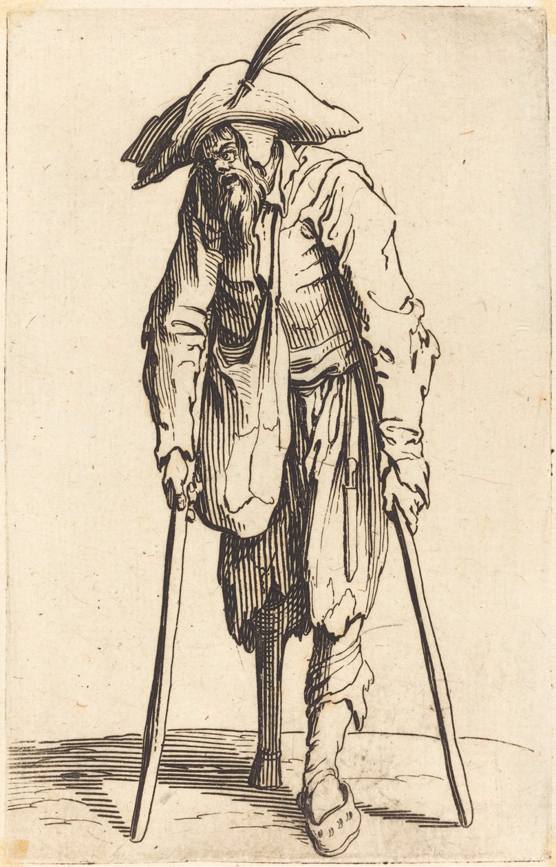 Mendigo con pierna de madera de Jacques Callot