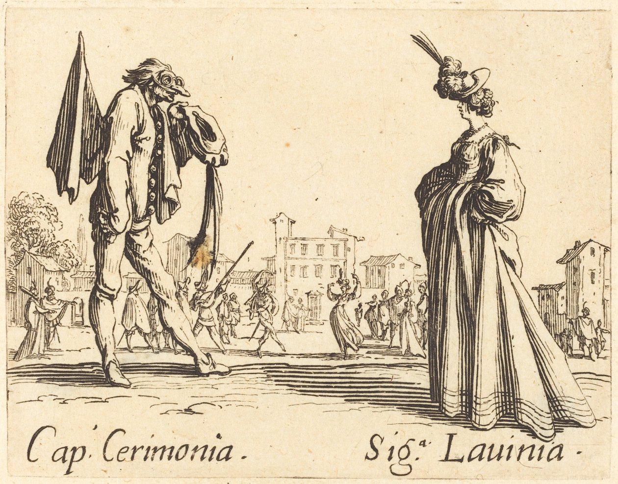 Cap. Cerimonia y Siga. Lavinia, c. 1622 de Jacques Callot