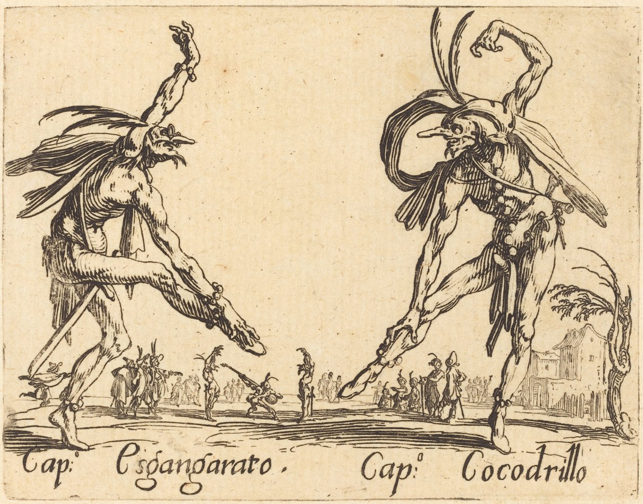 Cap. Esgangarato y Cap. Cocodrillo de Jacques Callot