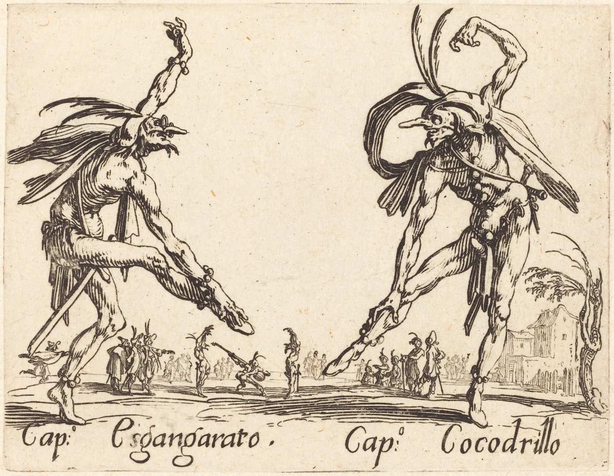Capitán Esgangarato y Capitán Cocodrillo de Jacques Callot