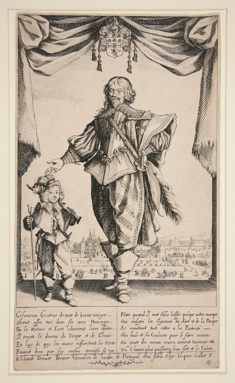 Claude Deruet (Retrato de Deruet) de Jacques Callot