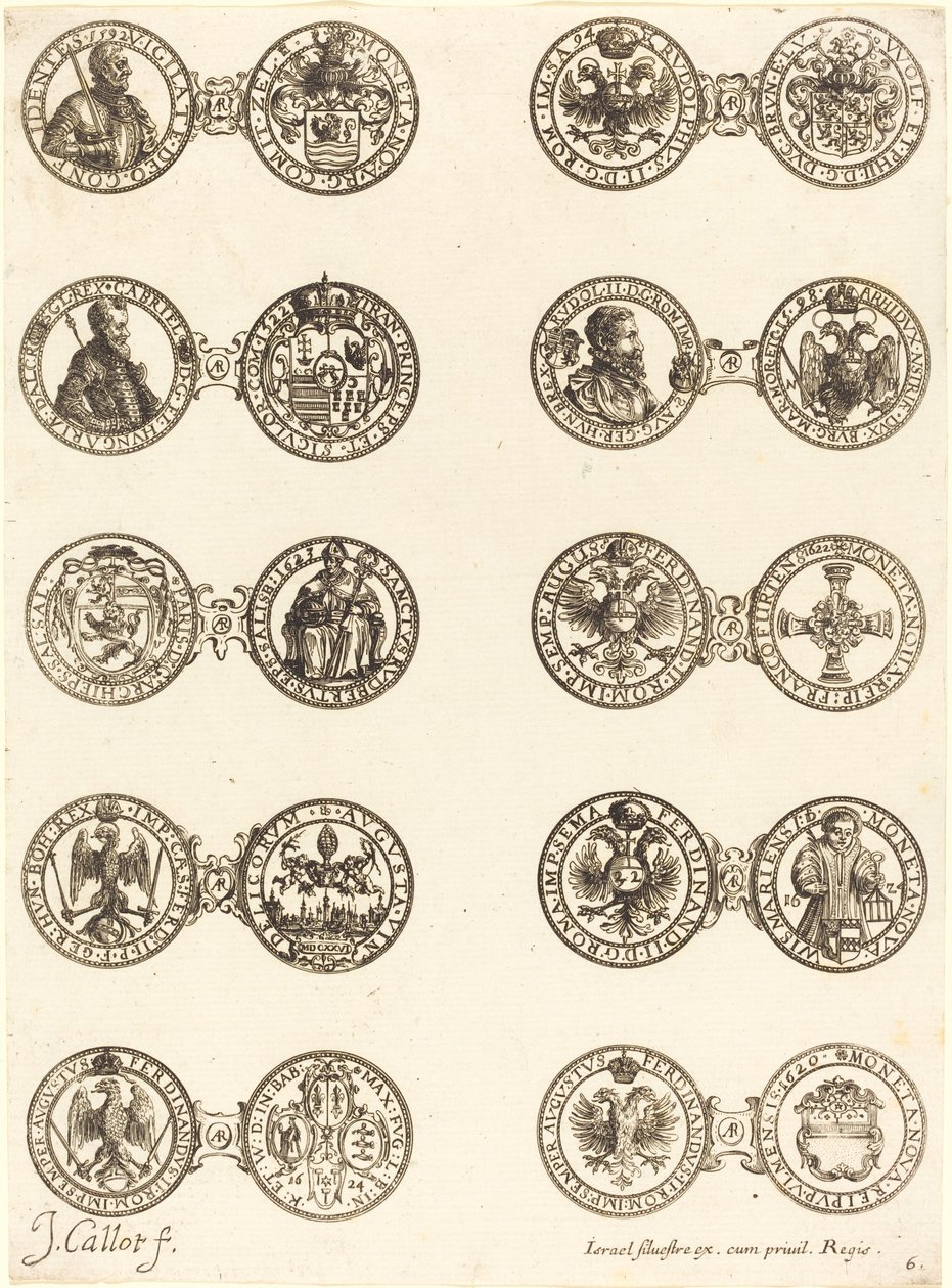 Monedas [lámina 6] de Jacques Callot