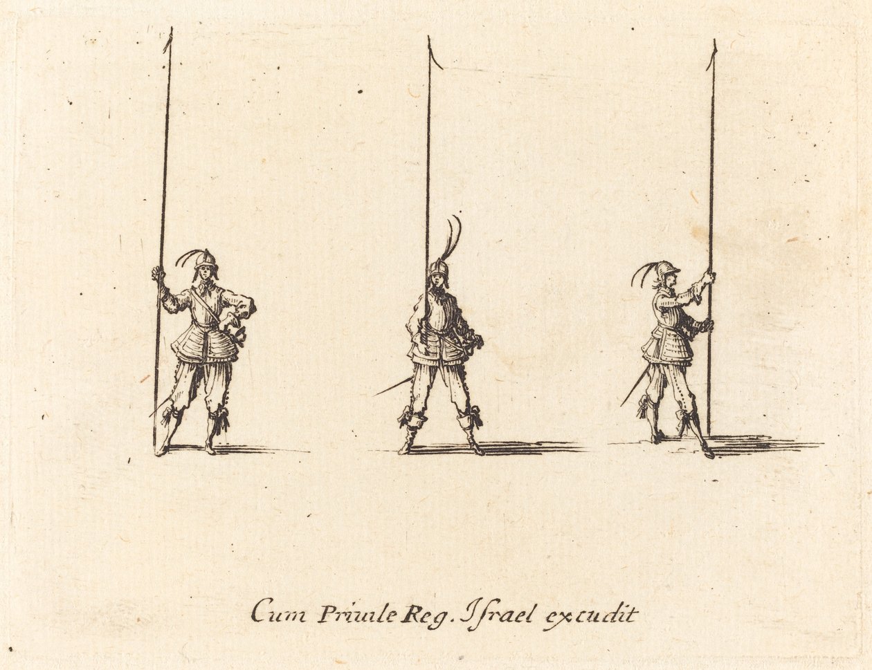 Ejercicio con picas levantadas de Jacques Callot