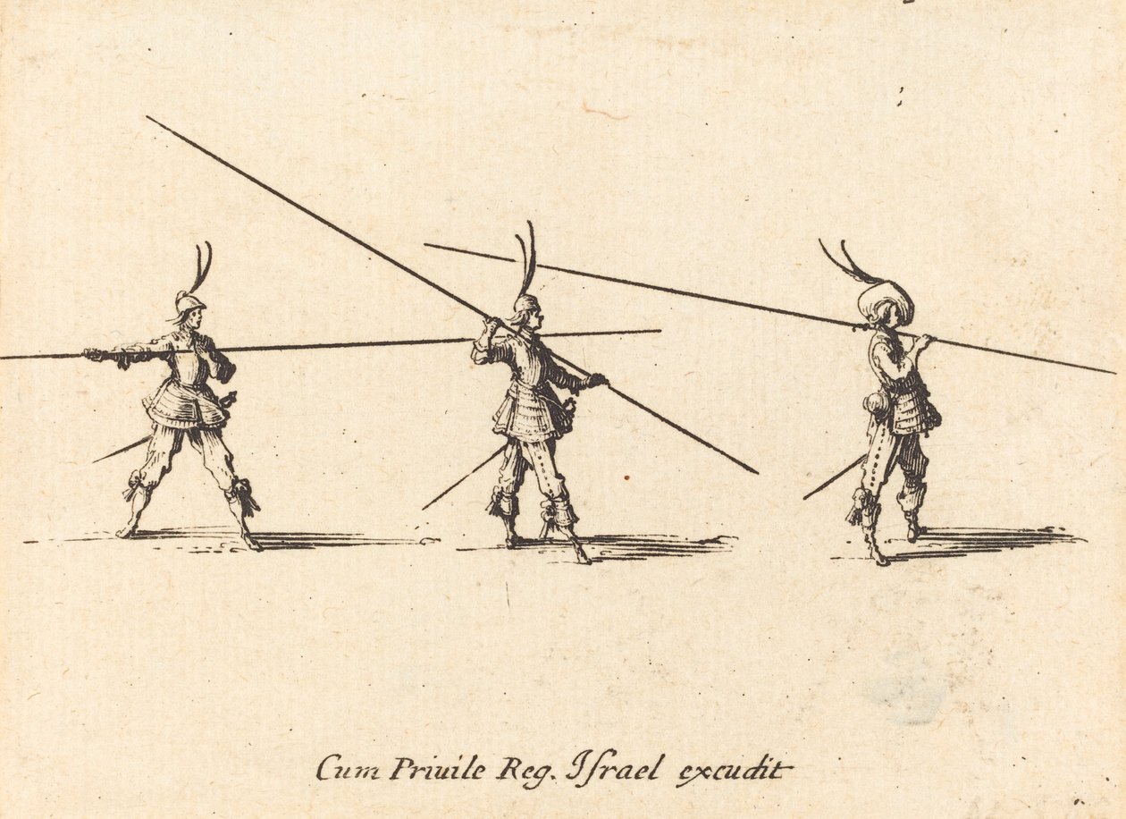 Ejercicio con picas inclinadas de Jacques Callot