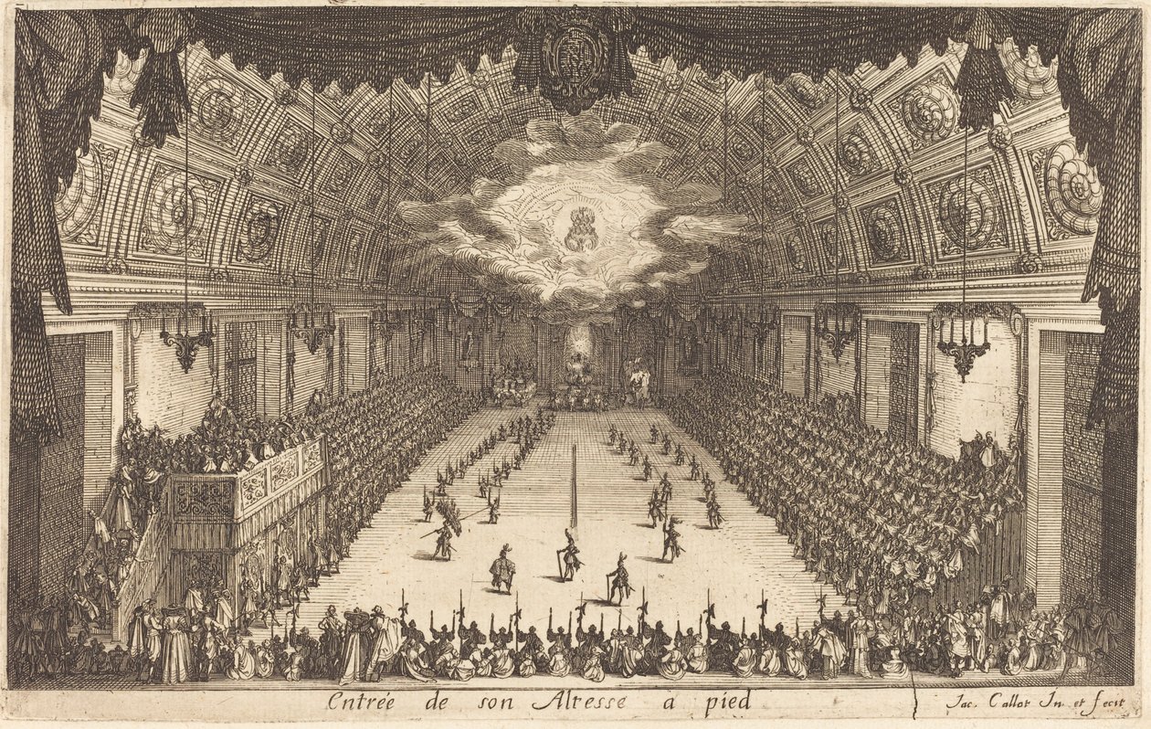 Entrada de Su Alteza a pie, 1627 de Jacques Callot