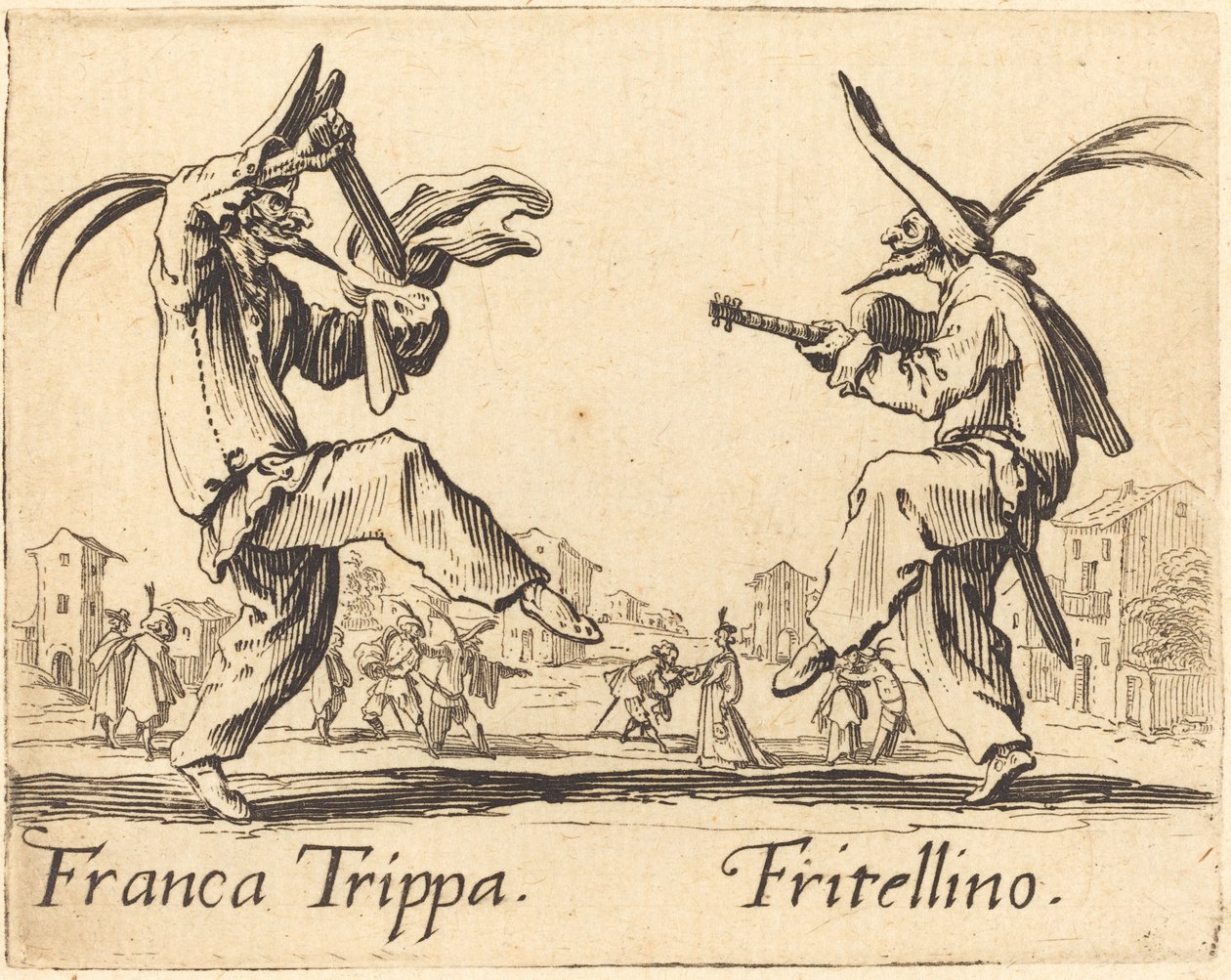 Franca Trippa y Fritellino de Jacques Callot