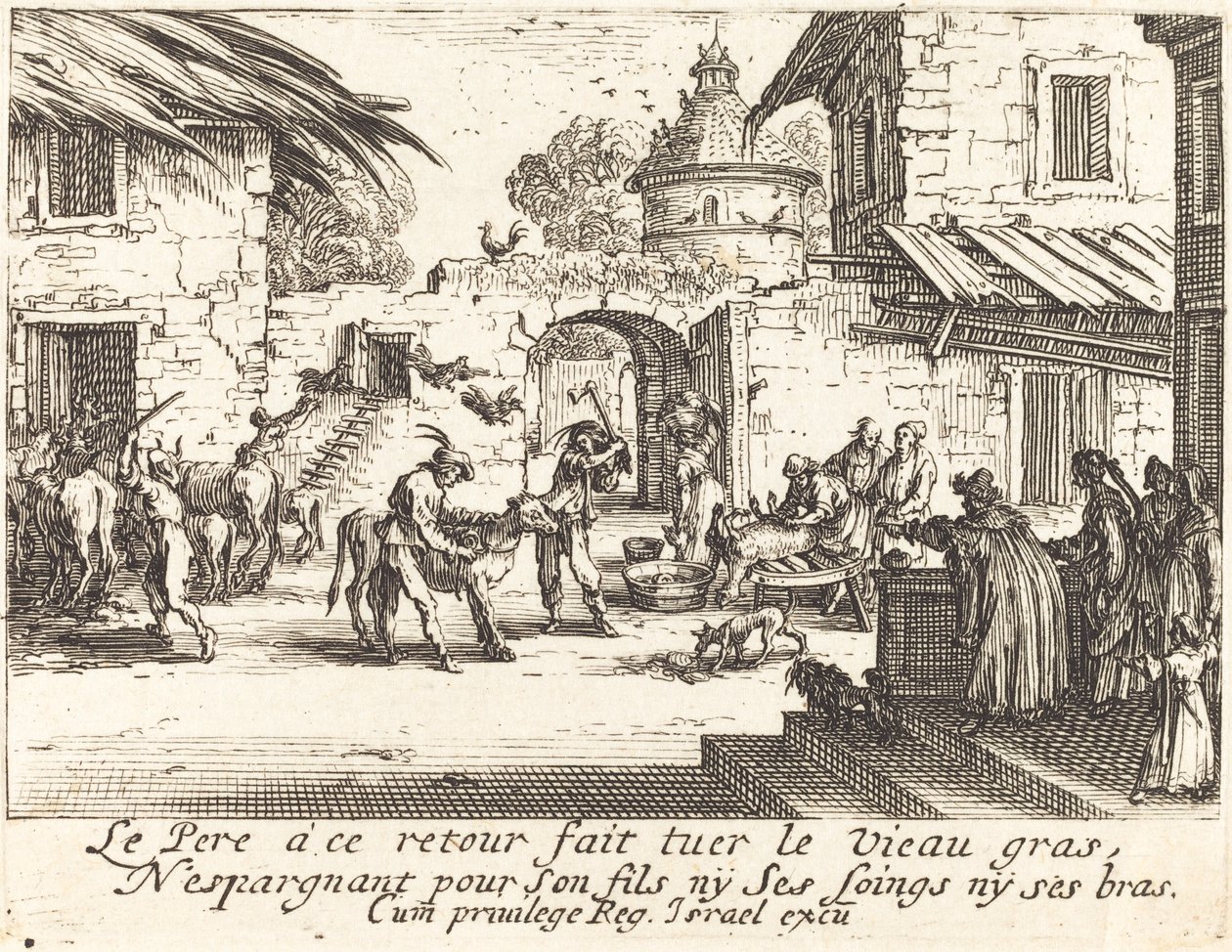Matar al becerro gordo de Jacques Callot