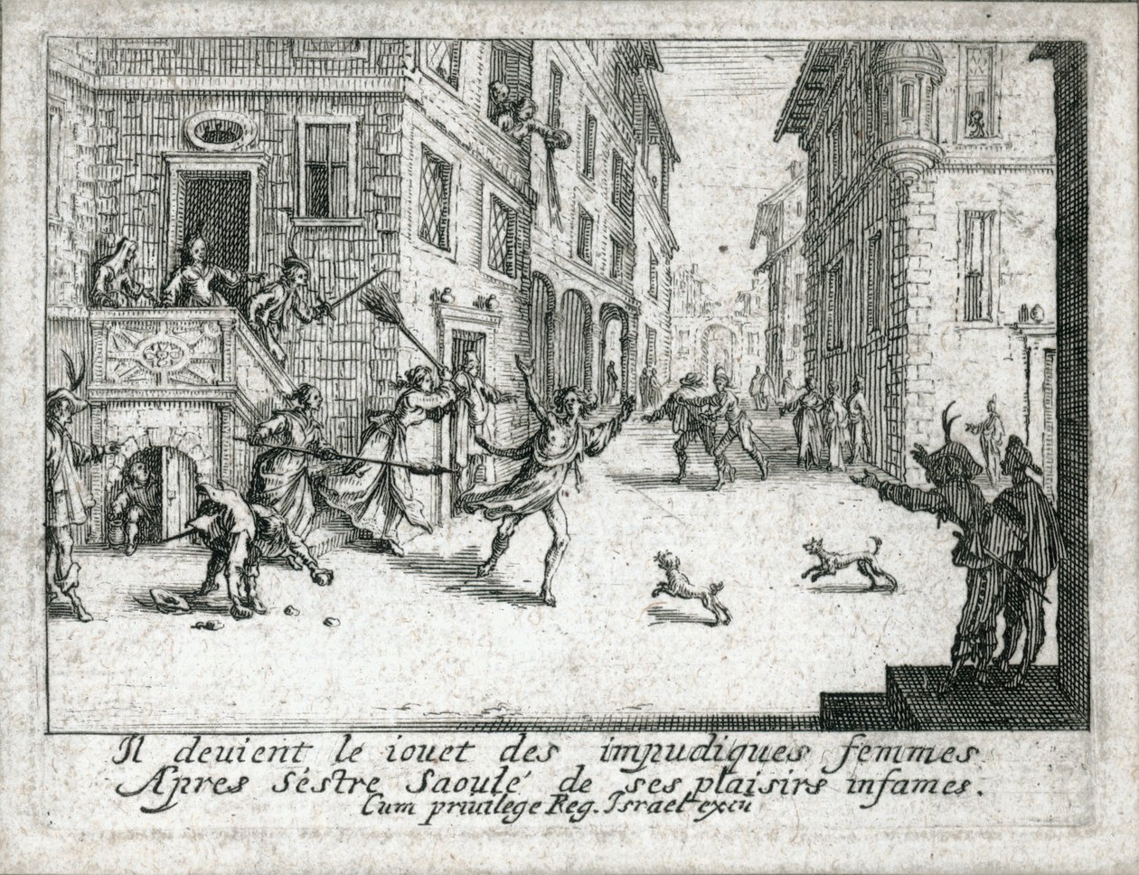 La vida del hijo pródigo ... (grabado) de Jacques Callot