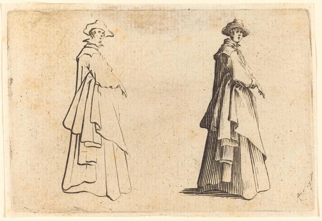Dama con un Abrigo Grande de Jacques Callot