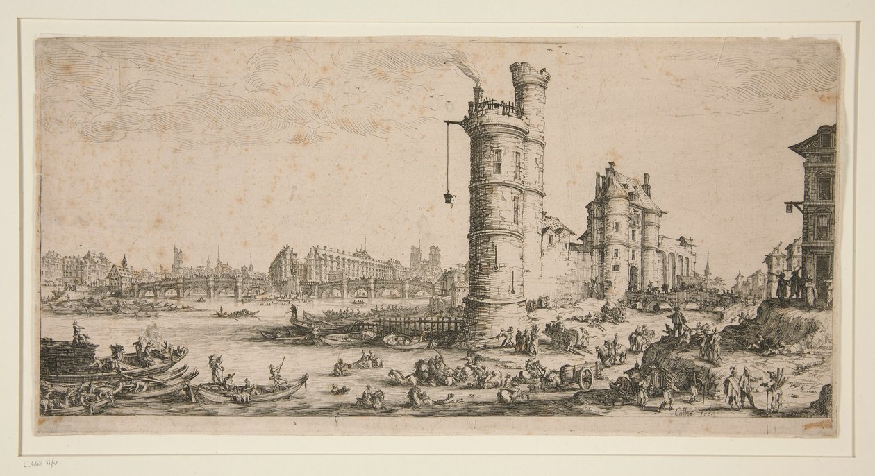 El Pont Neuf, París de Jacques Callot