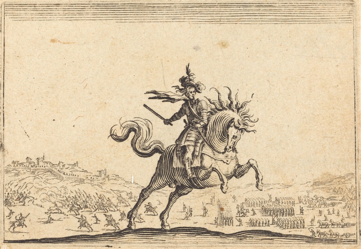 Comandante militar a caballo de Jacques Callot
