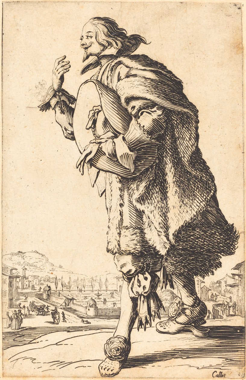 Hombre Noble con Sombrero de Fieltro, Saludando de Jacques Callot