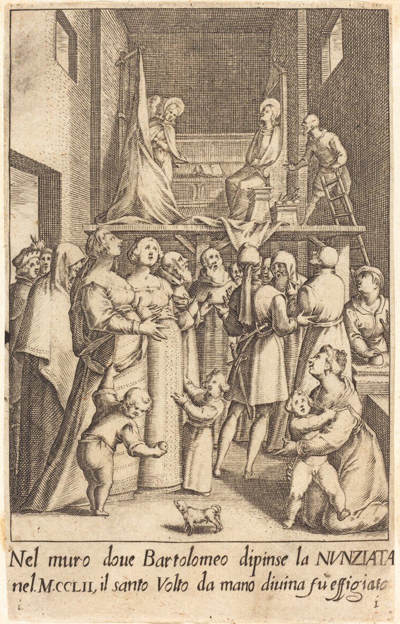 Pintura de la Anunciación de Jacques Callot