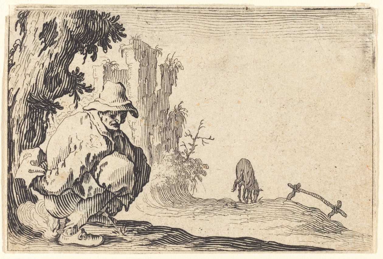 Campesino defecando de Jacques Callot
