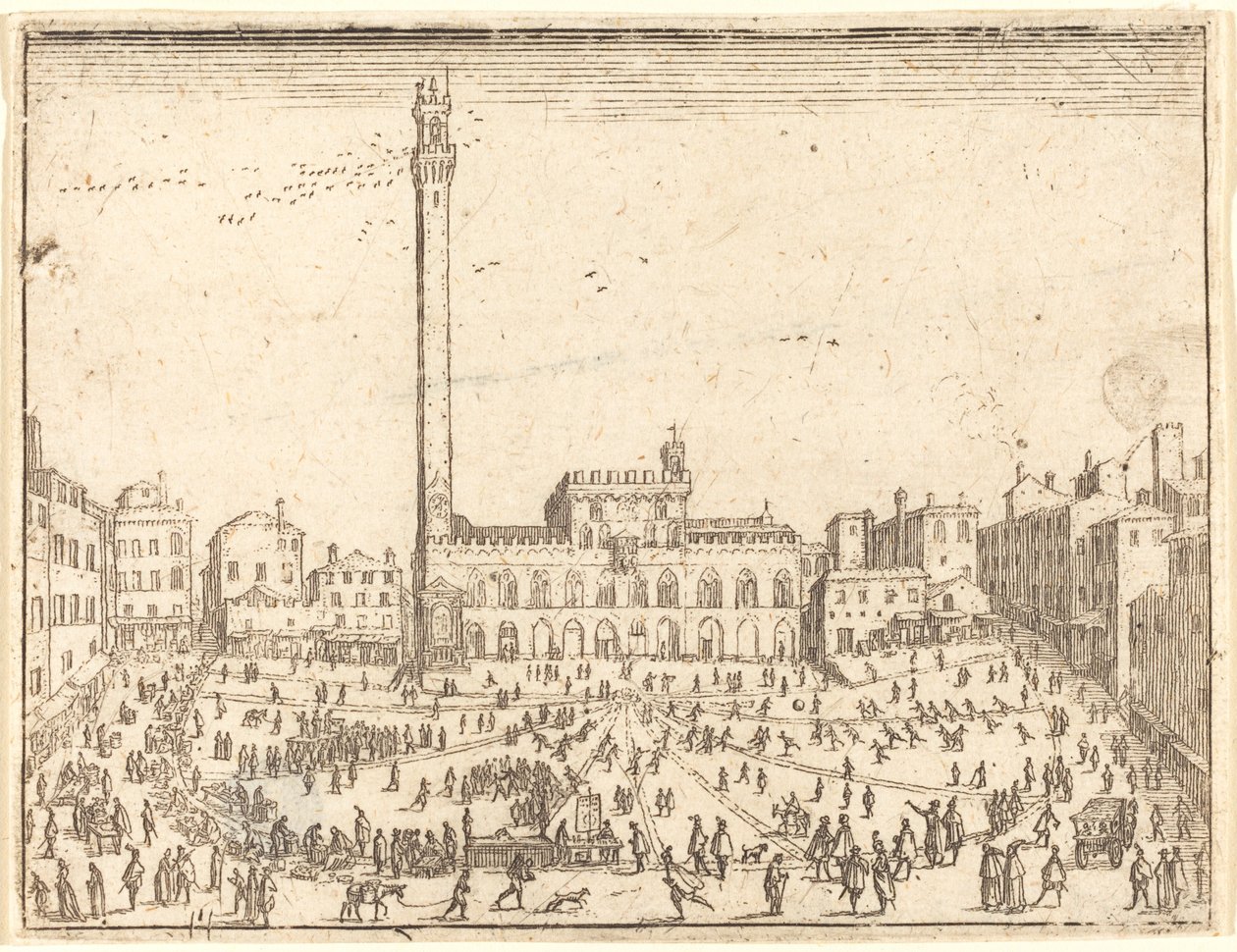 Piazza Publicca, Siena de Jacques Callot