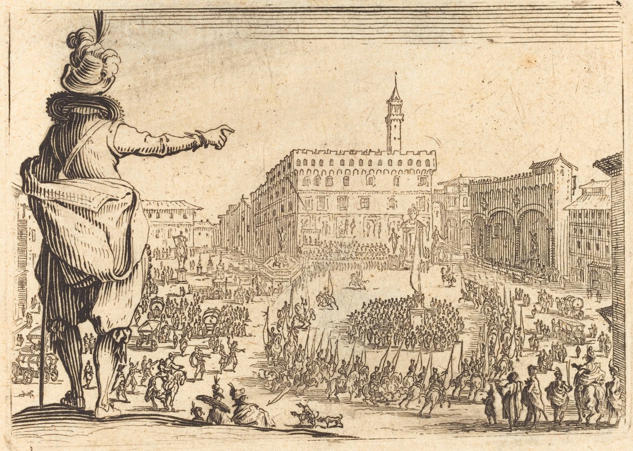 Piazza della Signoria, Florencia de Jacques Callot
