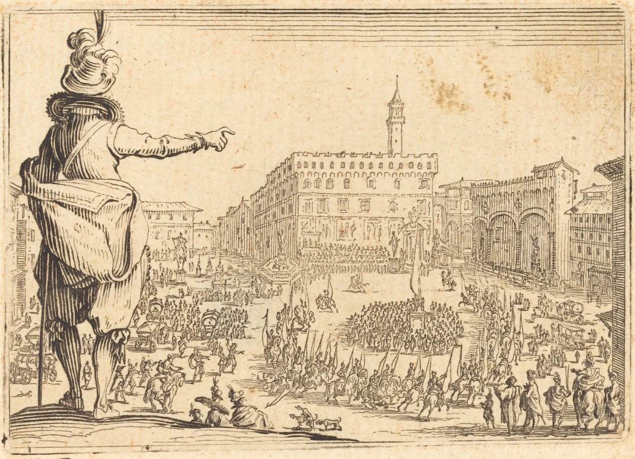Piazza della Signoria, Florencia de Jacques Callot